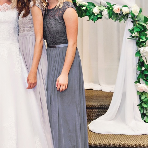 Grey Bridesmaid Dress David’s Bridal - Picture 3 of 5